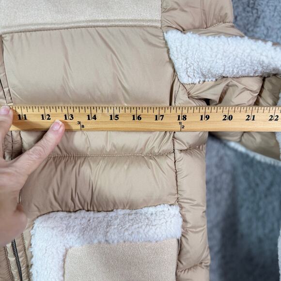 Sam Edelman NWT Mixed-Media Polyester Faux Fur Puffer Jacket Size Small - Picture 12 of 15